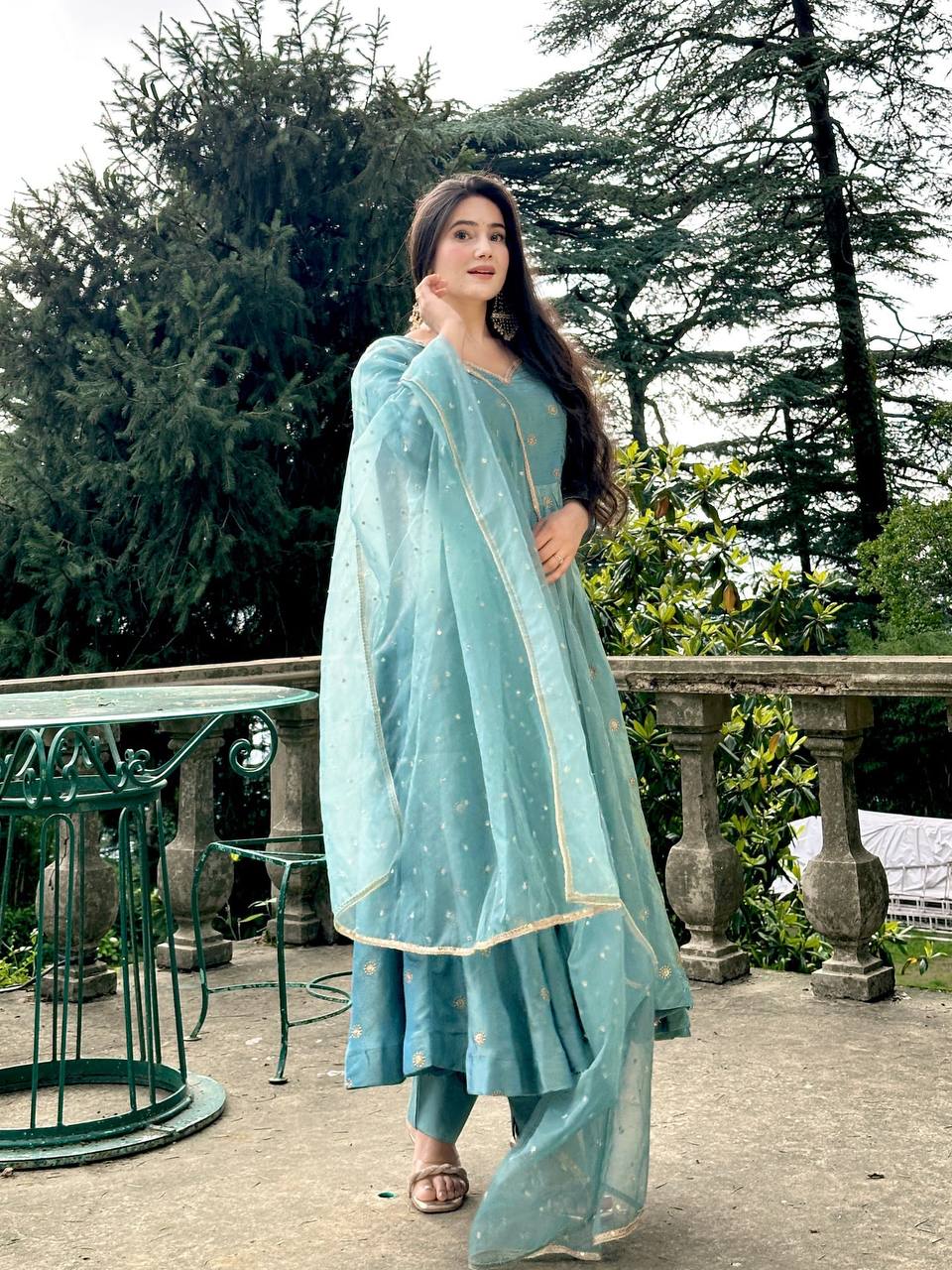 Fully Stitched Embroidered Gown β Ready to Wear