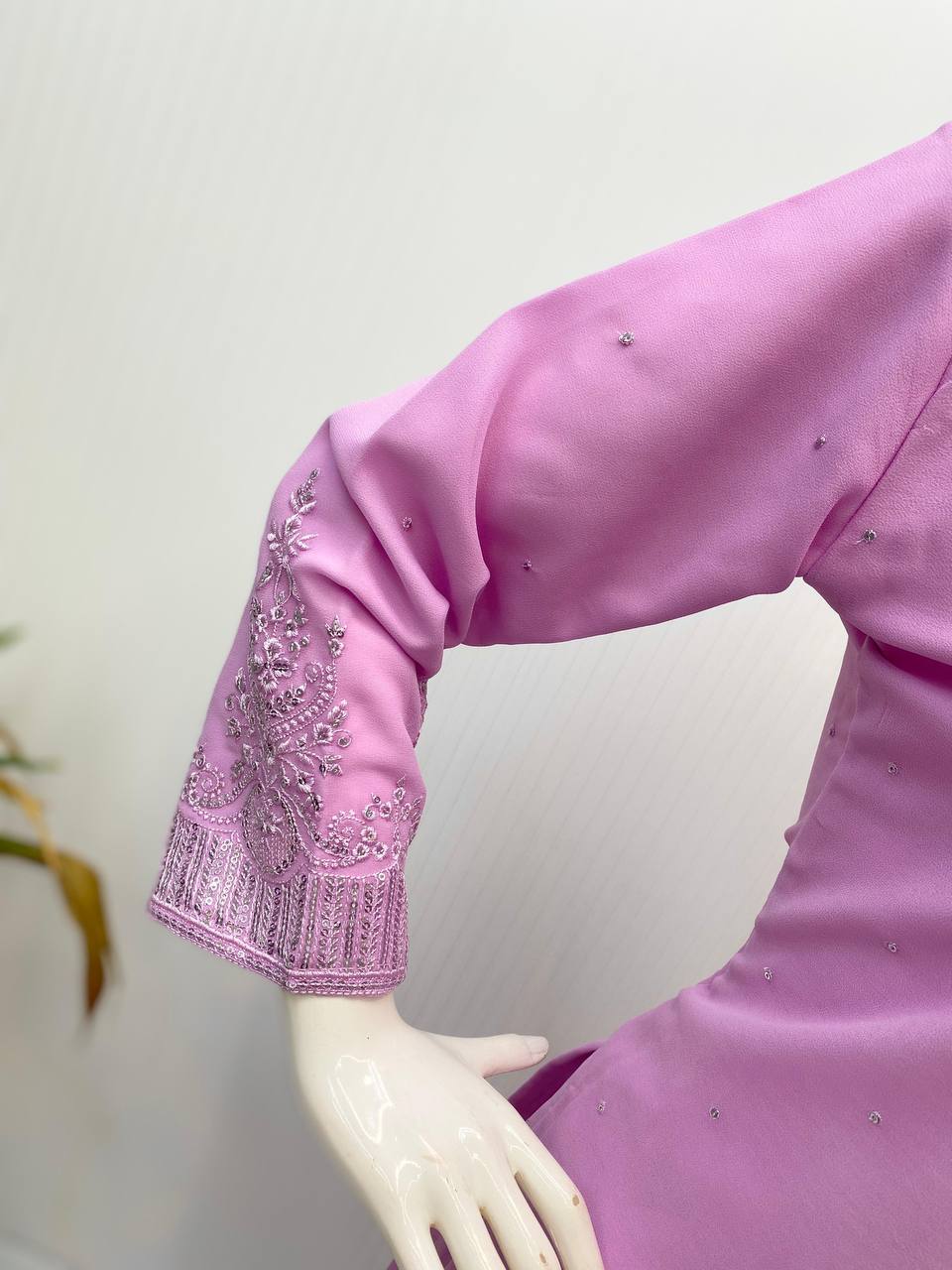 Exclusive Designer Sequins Work Suit β Kurti, Palazzo & Dupatta Combo