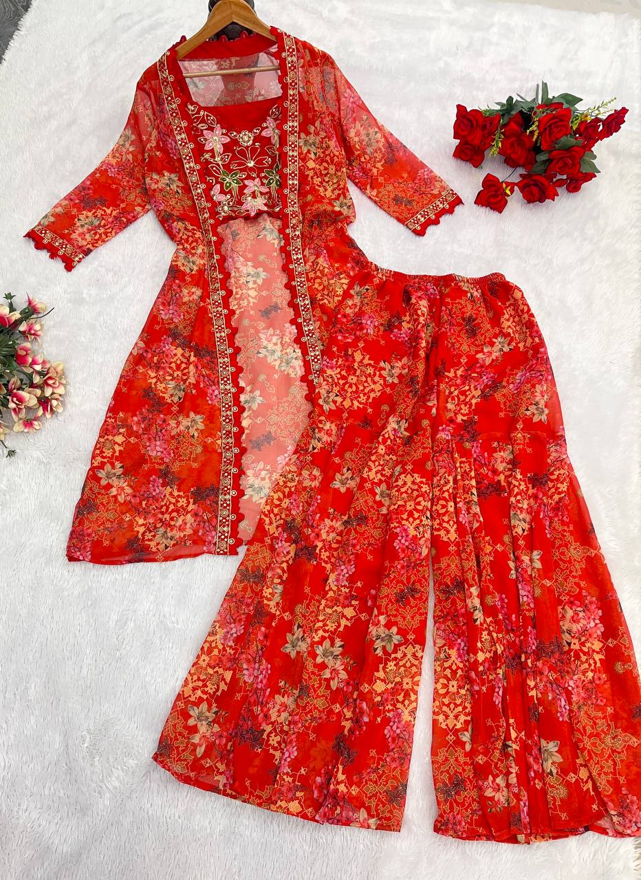 Starry Nights: Designer Georgette Sharara & Shrug Combo for Weddings