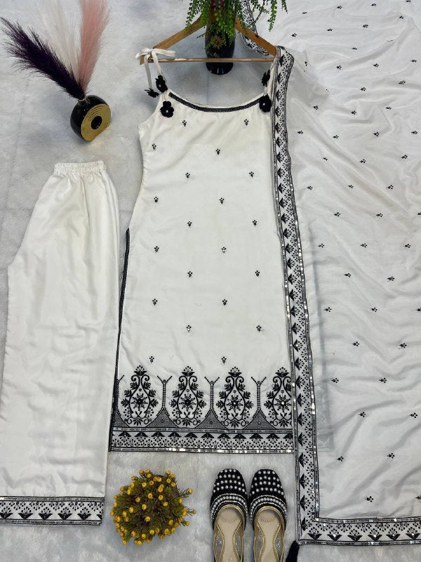 Classic Charm: Pure Maska Cotton Silk Kurti with Fancy Border Finish