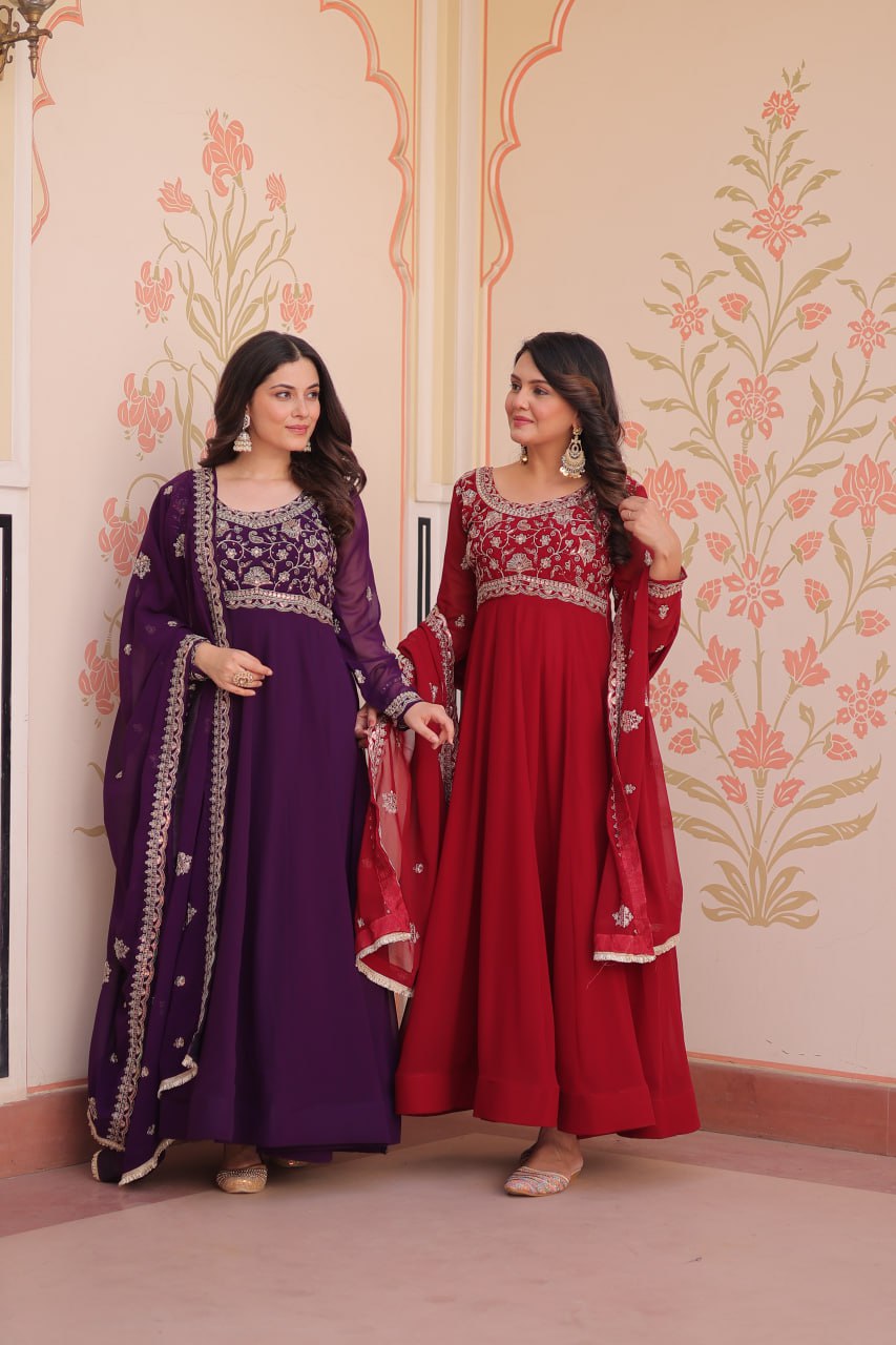 Royal Bloom – Anarkali Gown & Dupatta Set