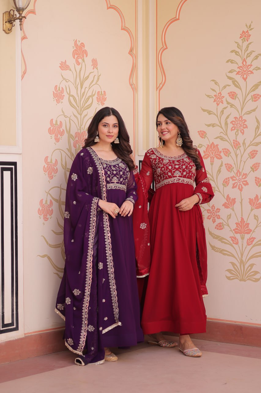 Royal Bloom – Anarkali Gown & Dupatta Set