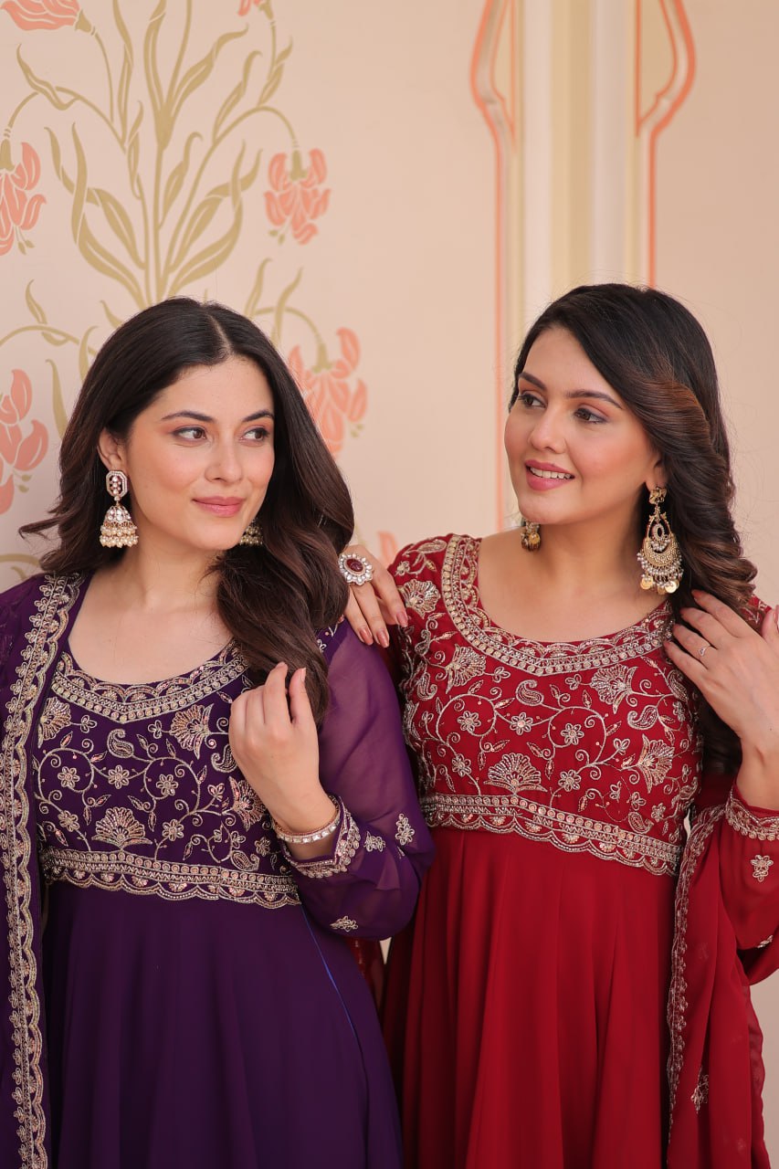 Royal Bloom – Anarkali Gown & Dupatta Set
