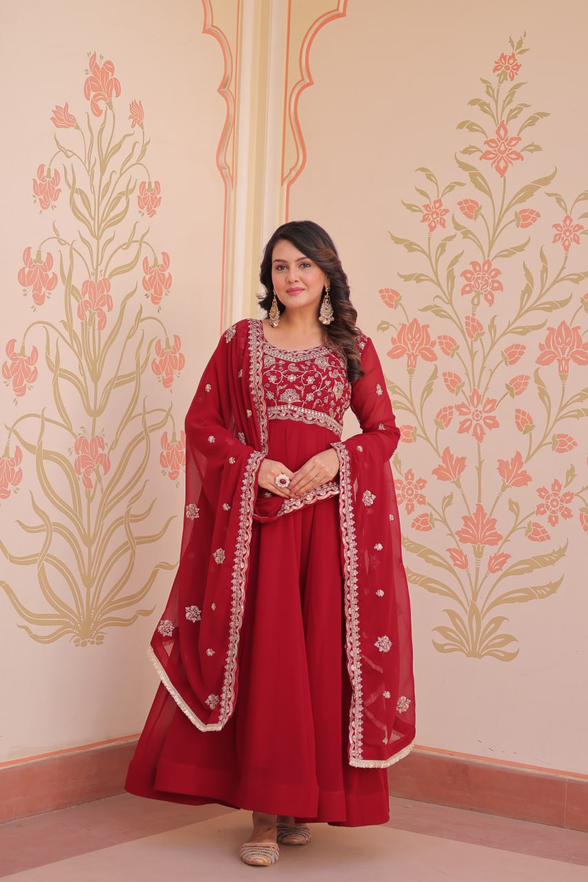 Royal Bloom – Anarkali Gown & Dupatta Set