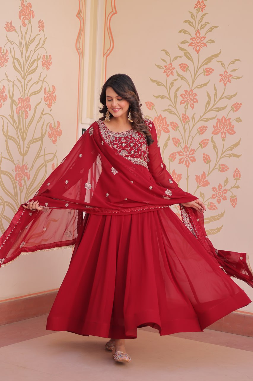 Royal Bloom – Anarkali Gown & Dupatta Set
