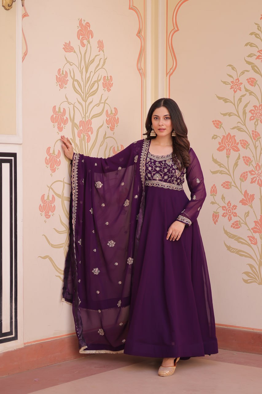 Royal Bloom – Anarkali Gown & Dupatta Set