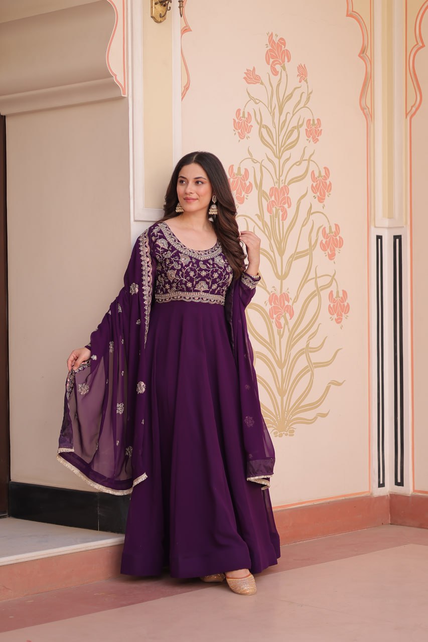 Royal Bloom – Anarkali Gown & Dupatta Set