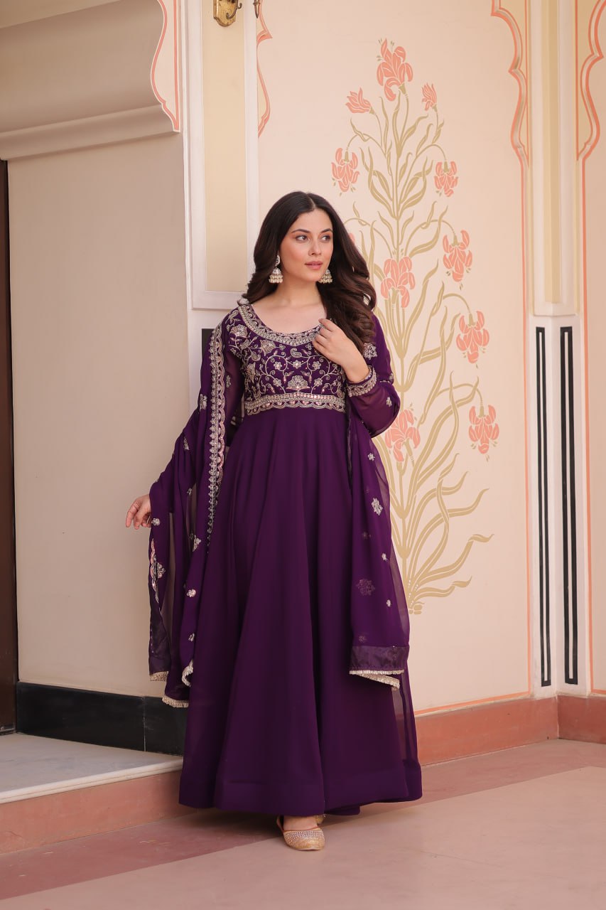 Royal Bloom – Anarkali Gown & Dupatta Set