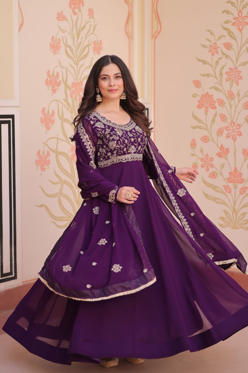 Royal Bloom – Anarkali Gown & Dupatta Set