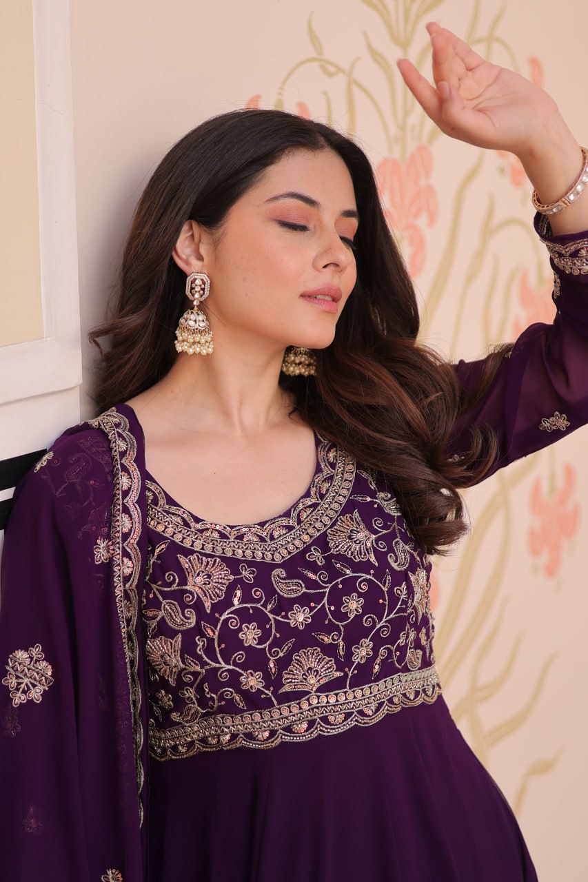 Royal Bloom – Anarkali Gown & Dupatta Set