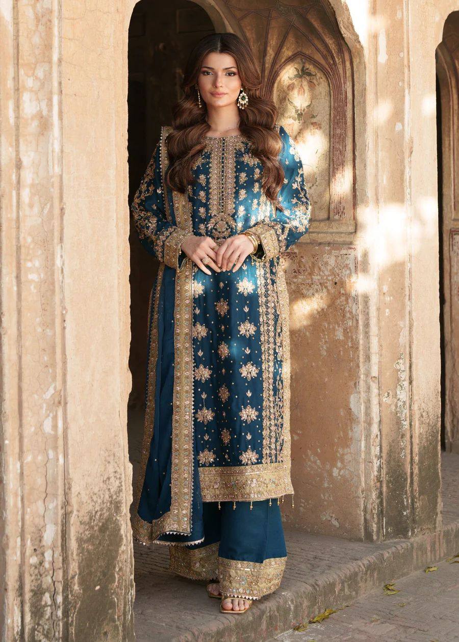 Elegant Embroidered Sequence with Rivet Moti Work Designer Set
