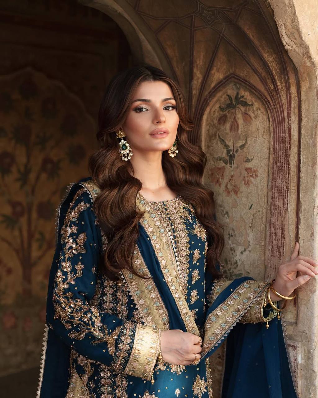 Elegant Embroidered Sequence with Rivet Moti Work Designer Set