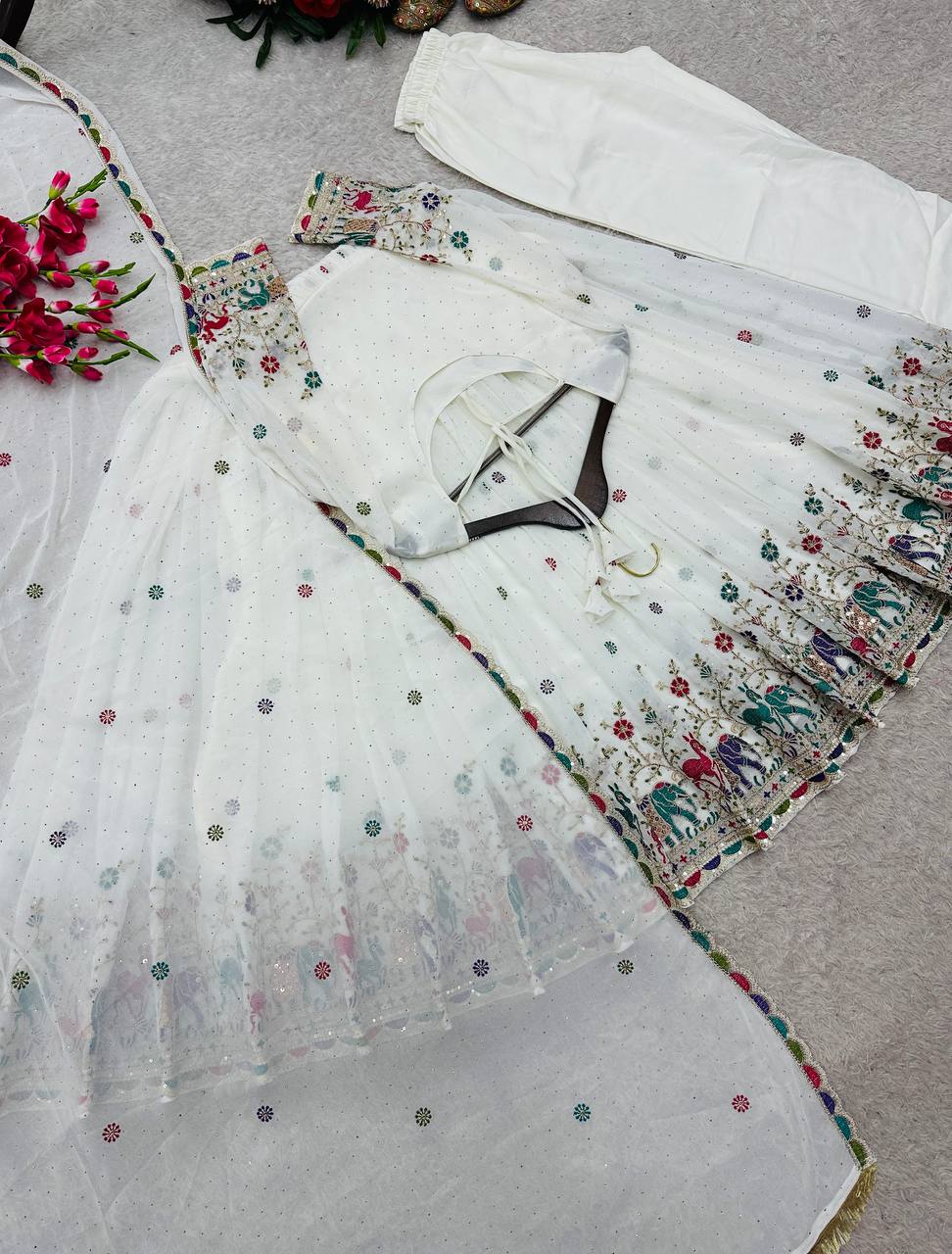 Designer Partwear Georgette Anarkali Suit Set