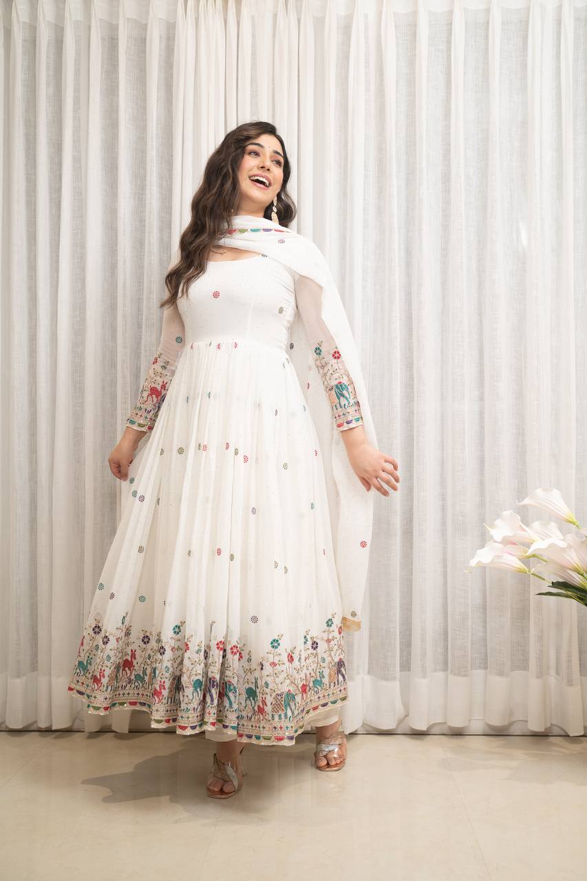 Designer Partwear Georgette Anarkali Suit Set