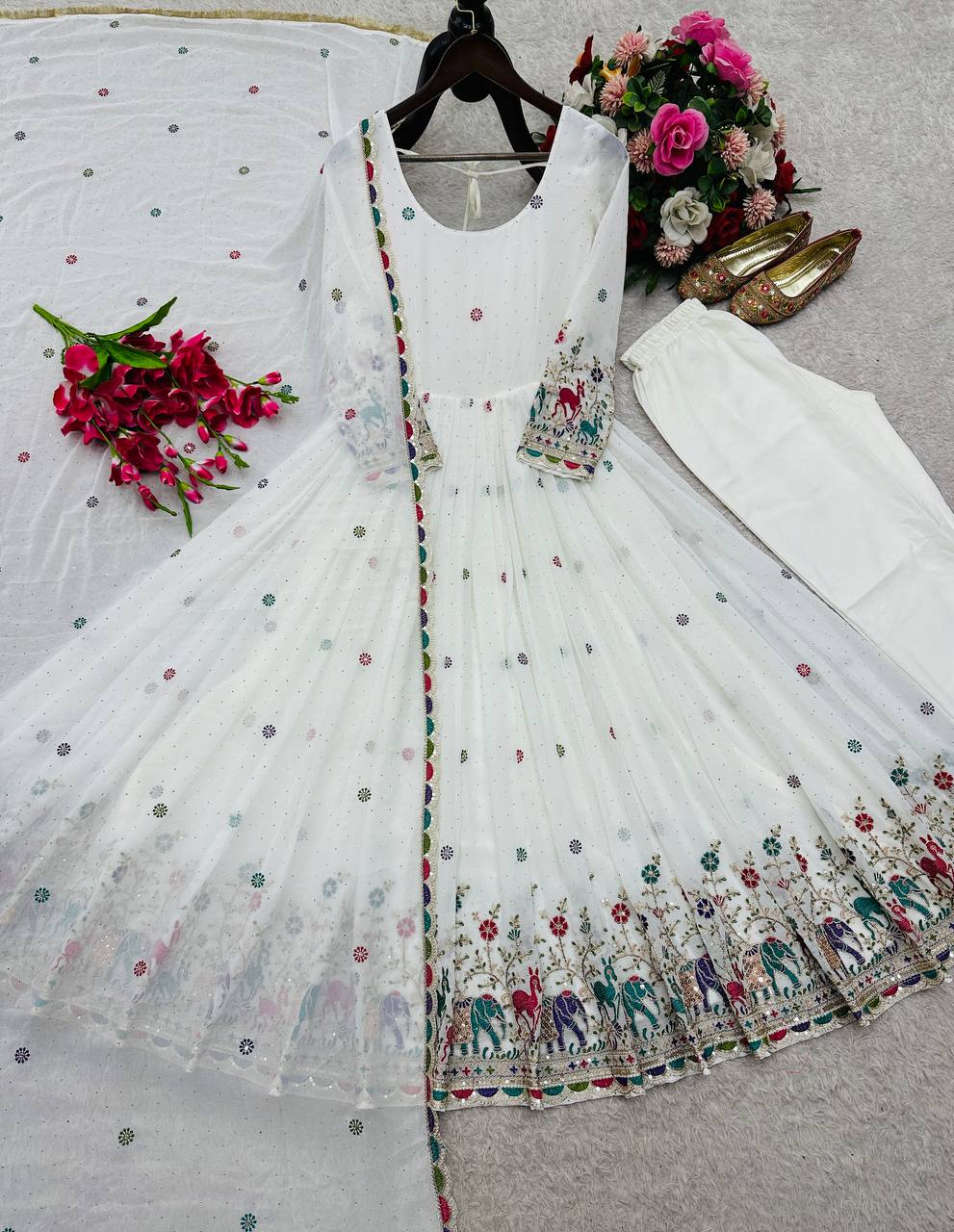 Designer Partwear Georgette Anarkali Suit Set