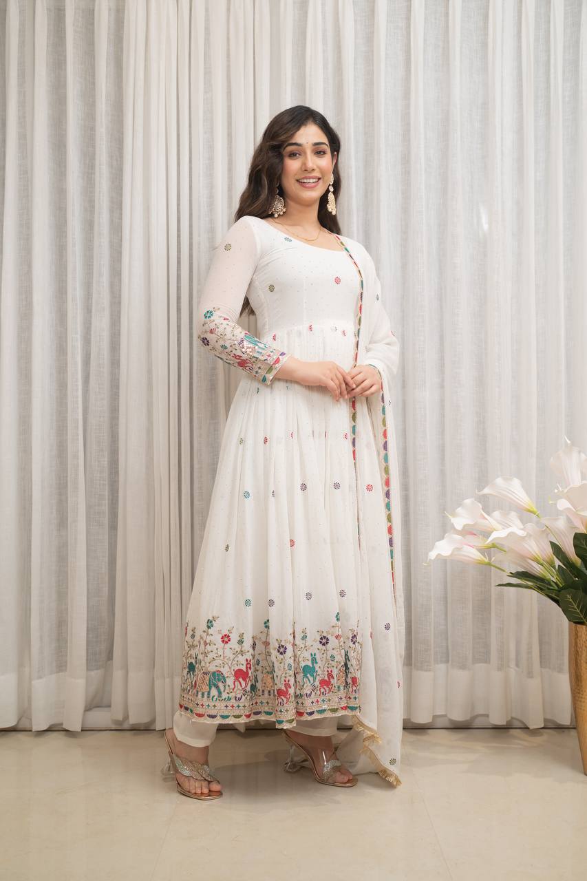 Designer Partwear Georgette Anarkali Suit Set
