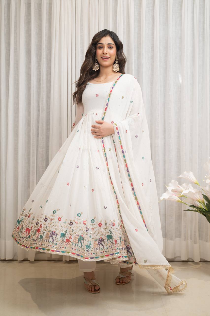 Designer Partwear Georgette Anarkali Suit Set