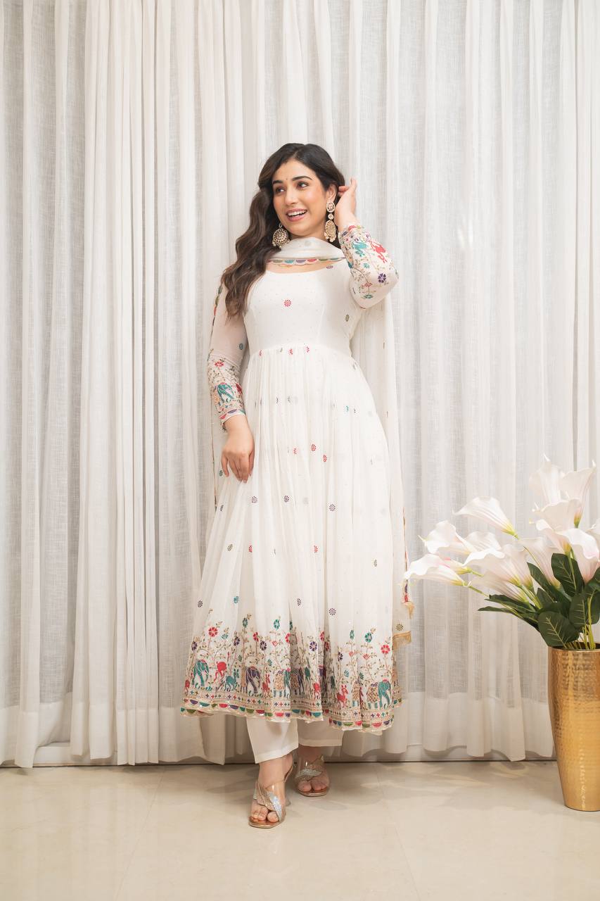 Designer Partwear Georgette Anarkali Suit Set