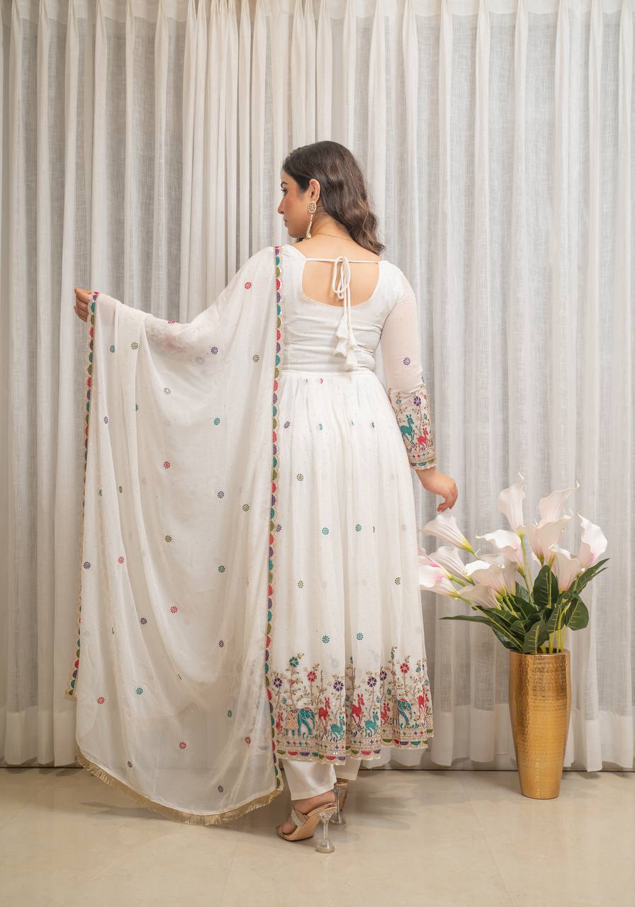 Designer Partwear Georgette Anarkali Suit Set
