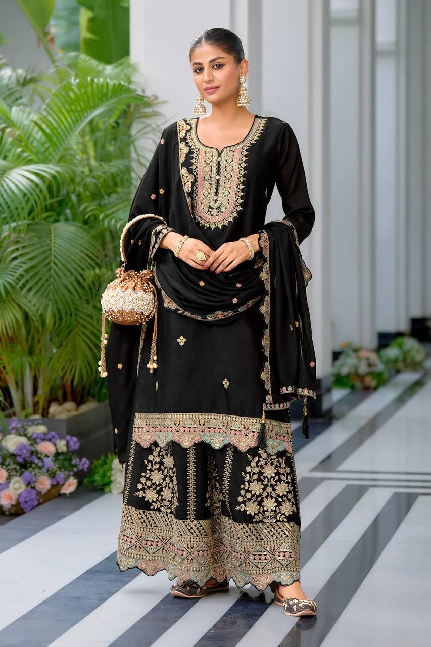 Premium Designer Top & Sharara with Dupatta for Festive Wear
