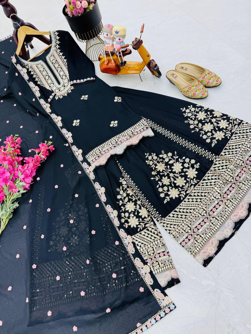 Premium Designer Top & Sharara with Dupatta for Festive Wear