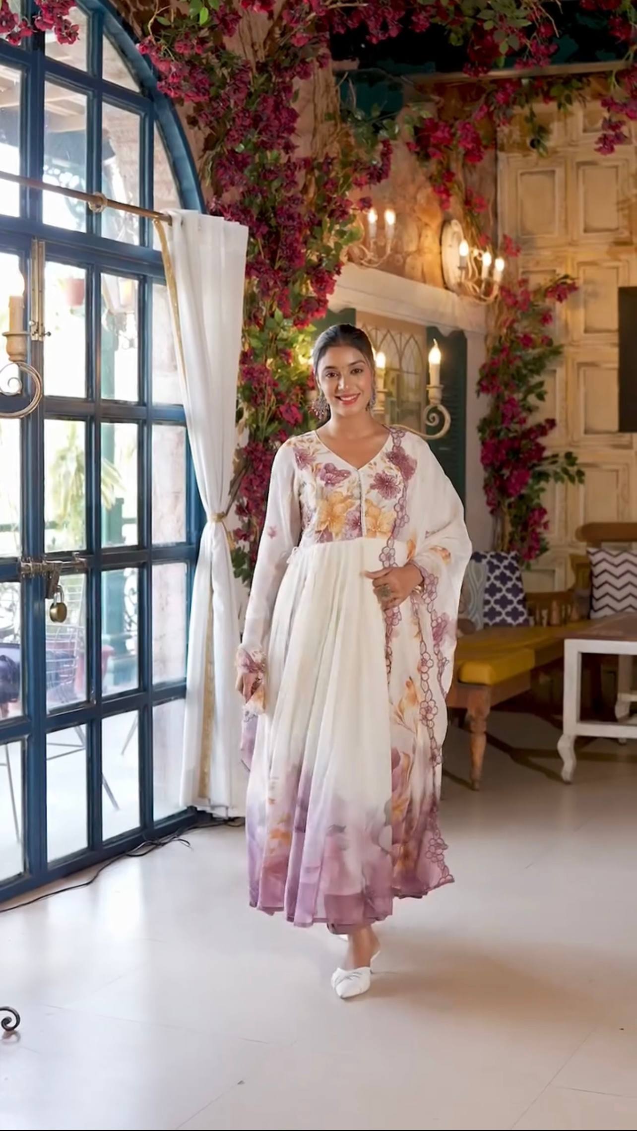 Regal Radiance – Stitched Anarkali Gown with Dupatta