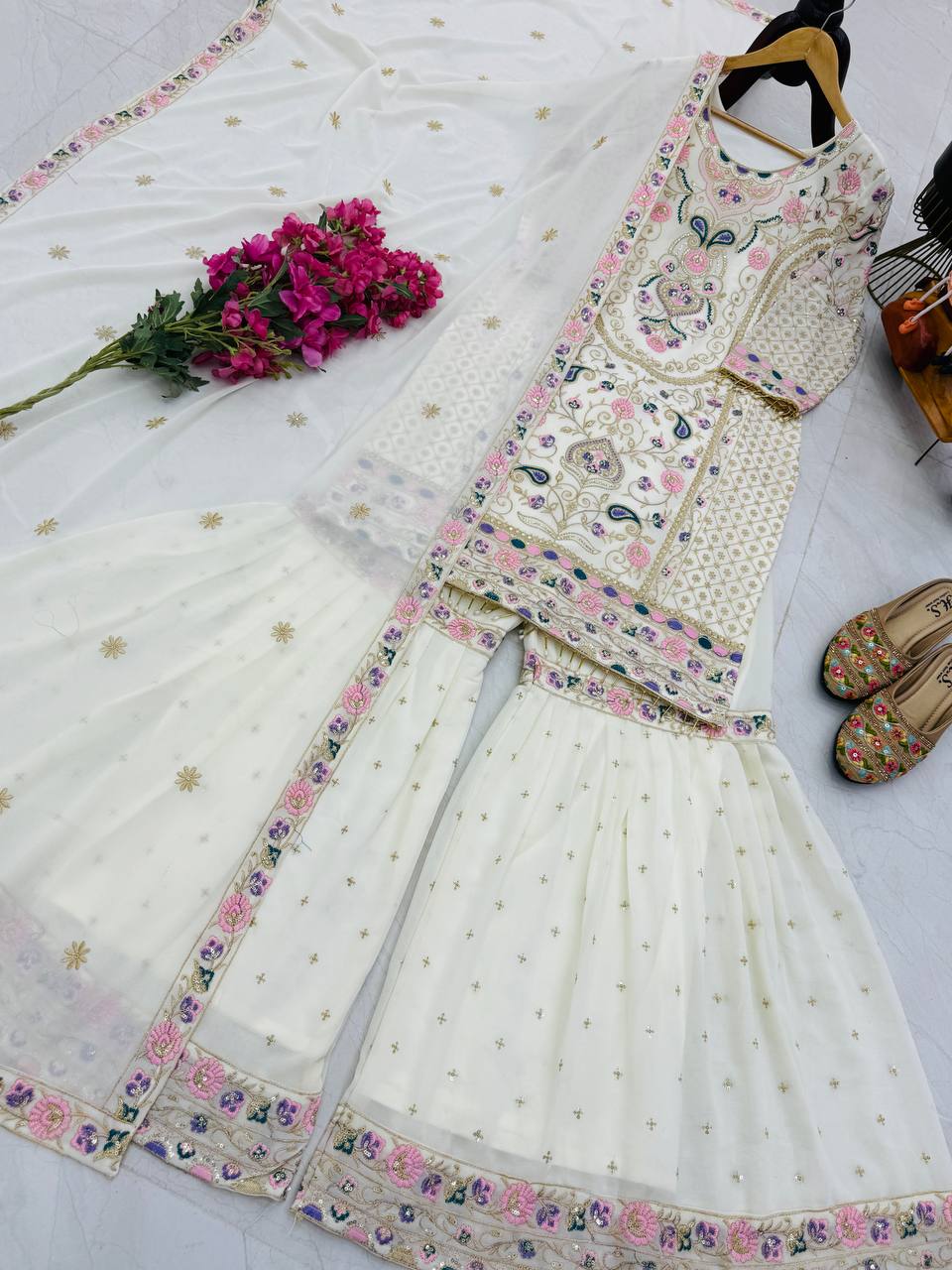 Premium Designer Top & Sharara with Dupatta for Festive Wear
