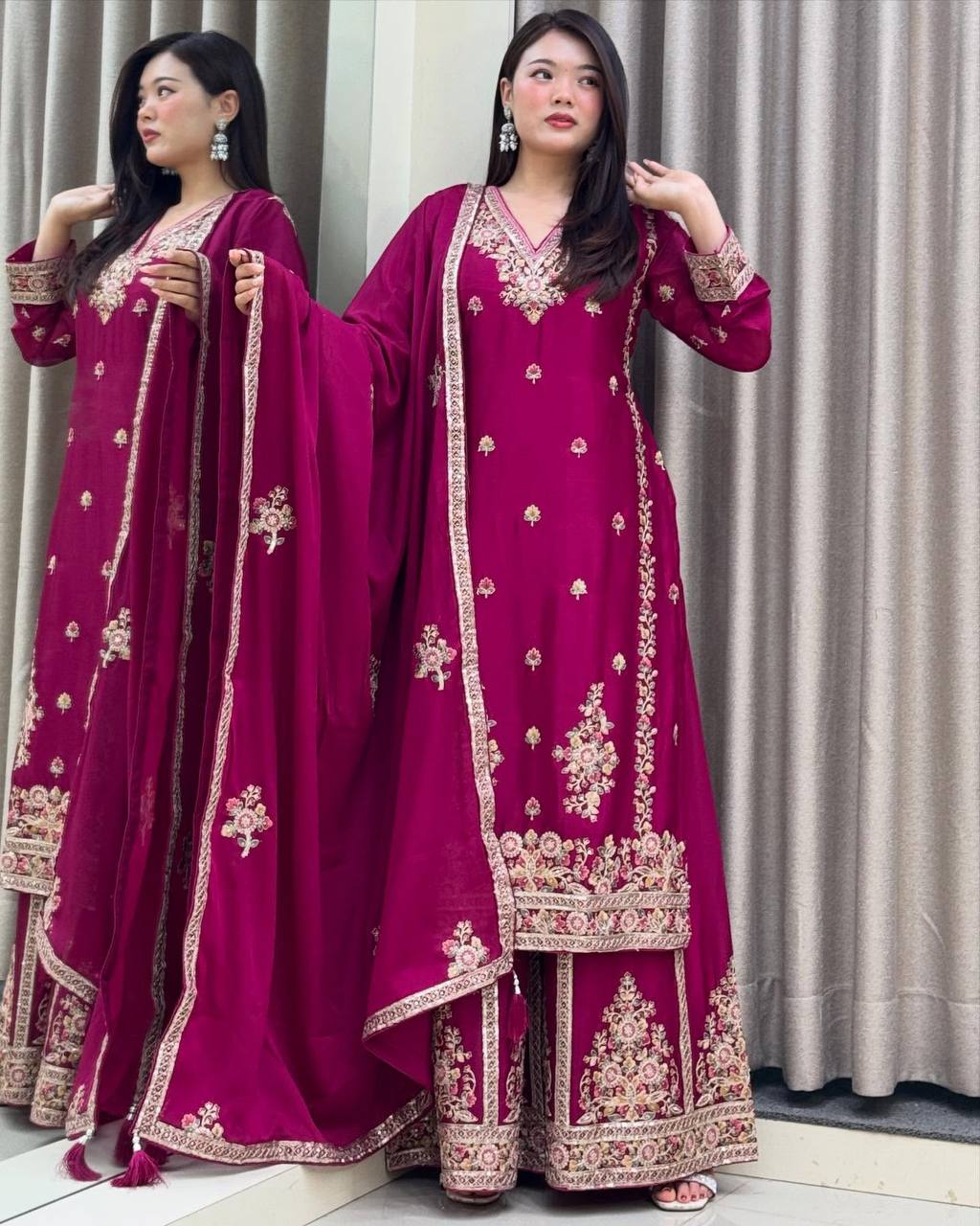 Premium Series: Designer Top with Sharara & Dupatta β Festive Wear Set