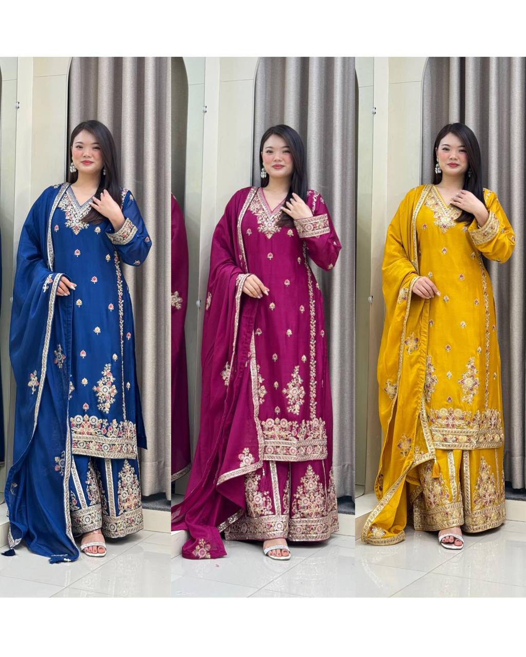 Premium Series: Designer Top with Sharara & Dupatta β Festive Wear Set