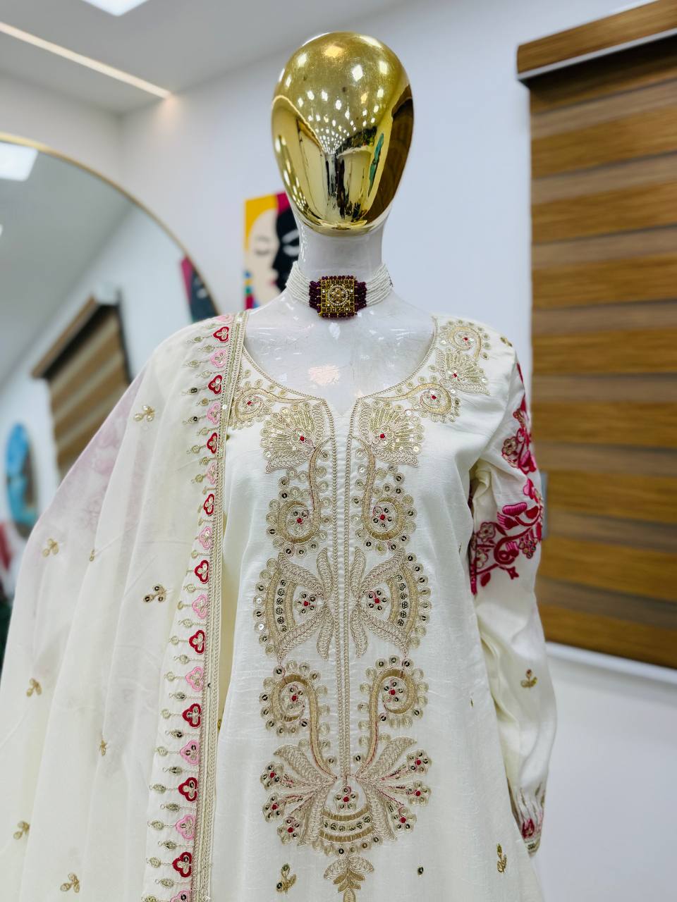 Designer Sharara Suit Set with Stylish Top & Dupatta