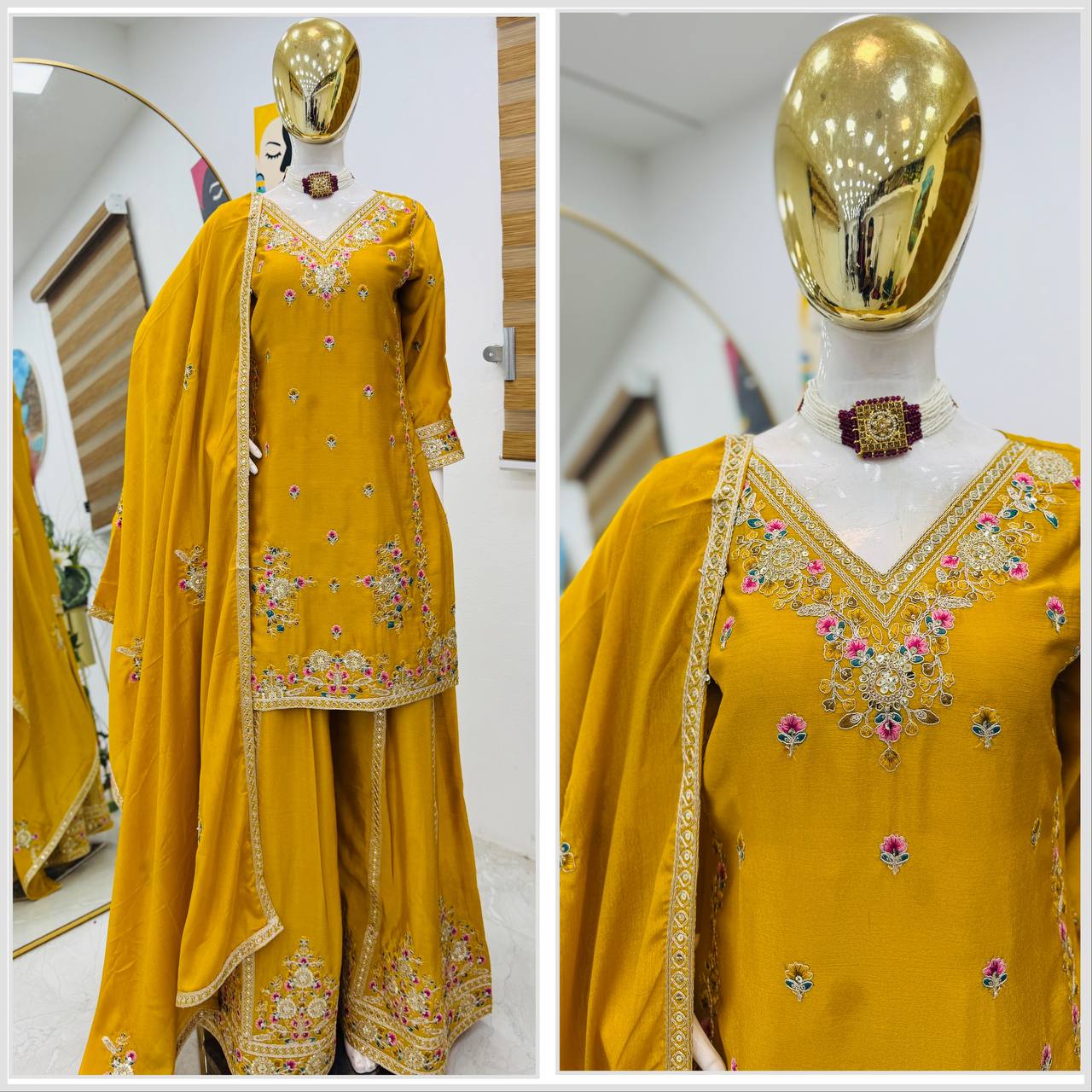 Premium Series: Designer Top with Sharara & Dupatta β Festive Wear Set