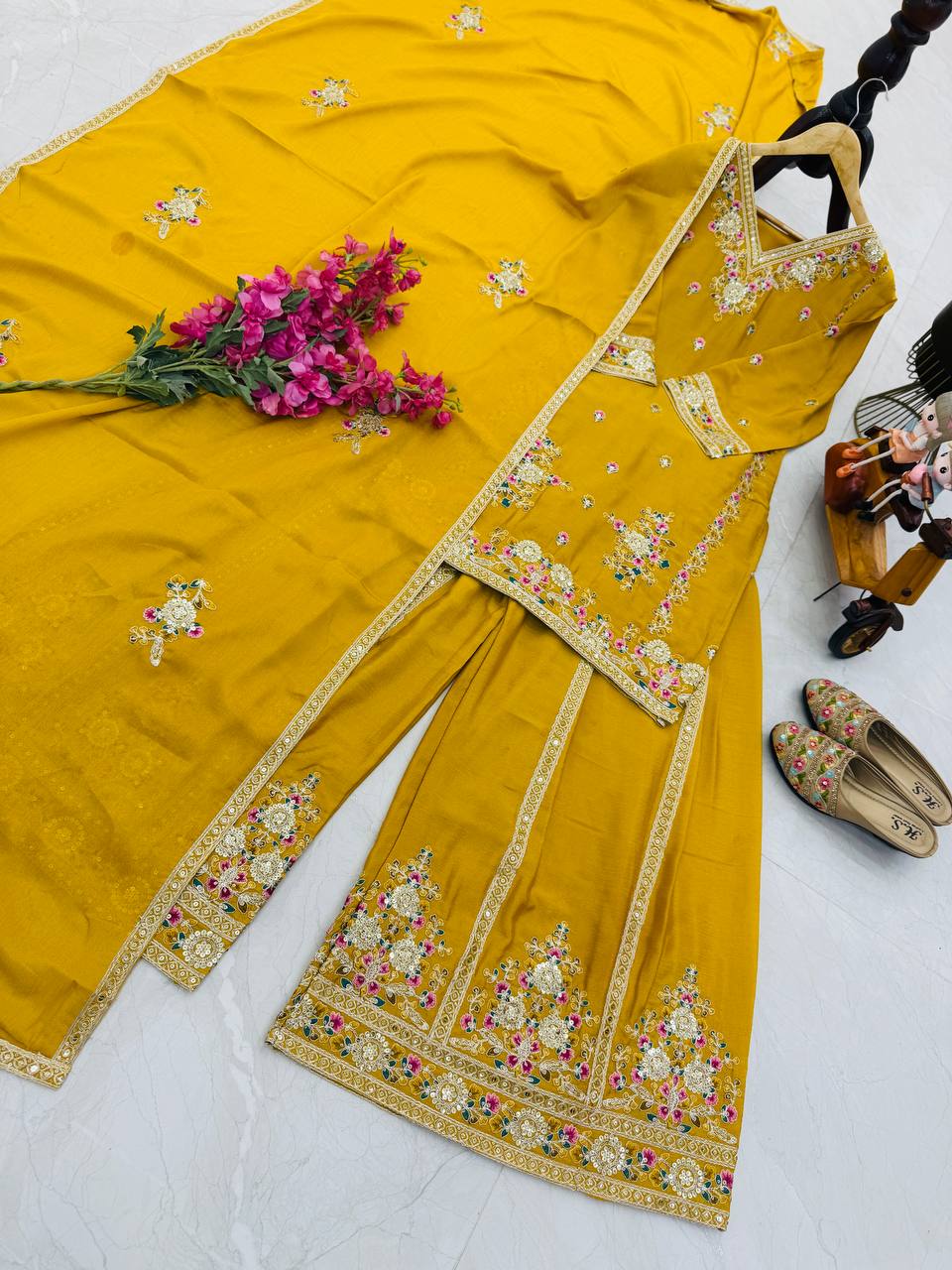 Premium Series: Designer Top with Sharara & Dupatta β Festive Wear Set
