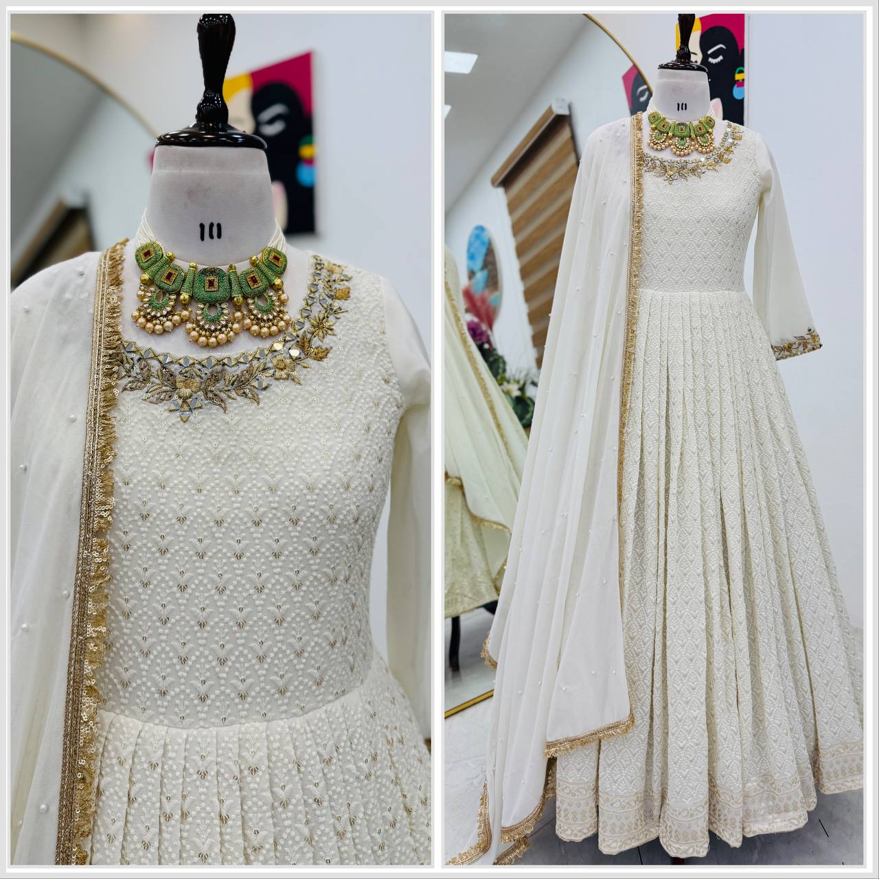 Premium Designer Gown Set with Pant & Dupatta β Party Edition