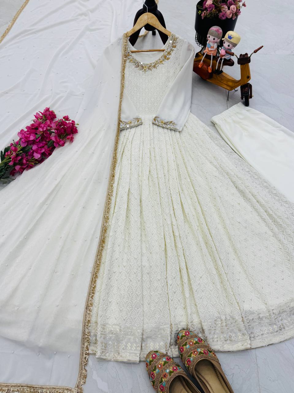 Premium Designer Gown Set with Pant & Dupatta β Party Edition