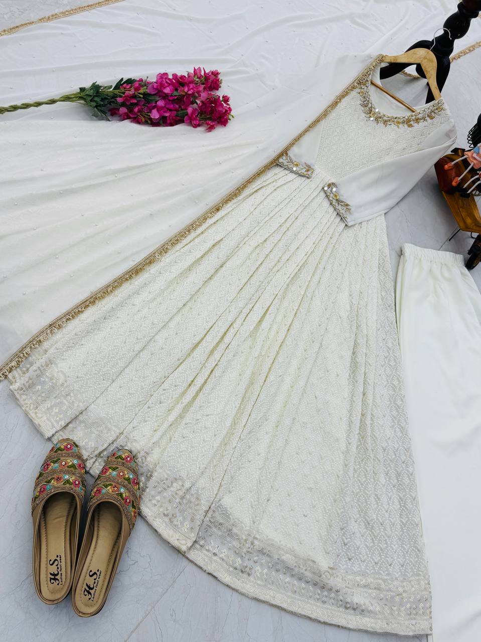 Premium Designer Gown Set with Pant & Dupatta β Party Edition