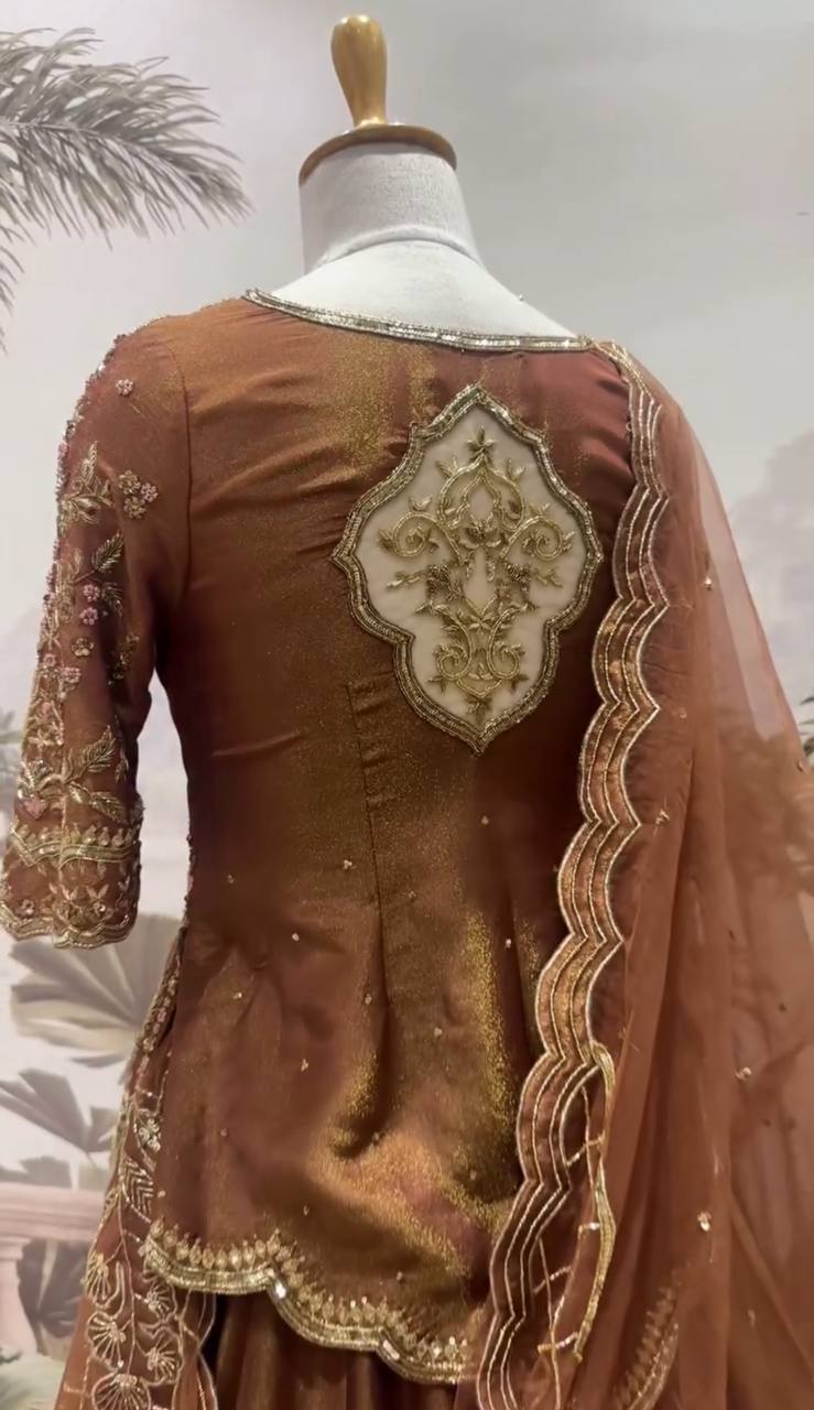 New Designer Party Wear Top, Lehenga & Dupatta Set