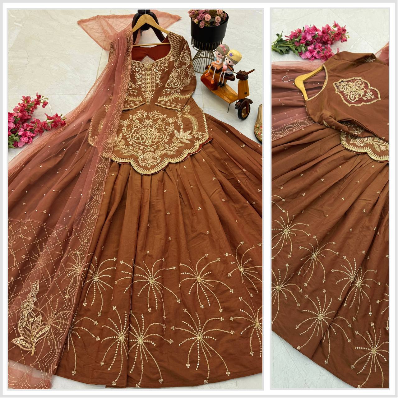 New Designer Party Wear Top, Lehenga & Dupatta Set