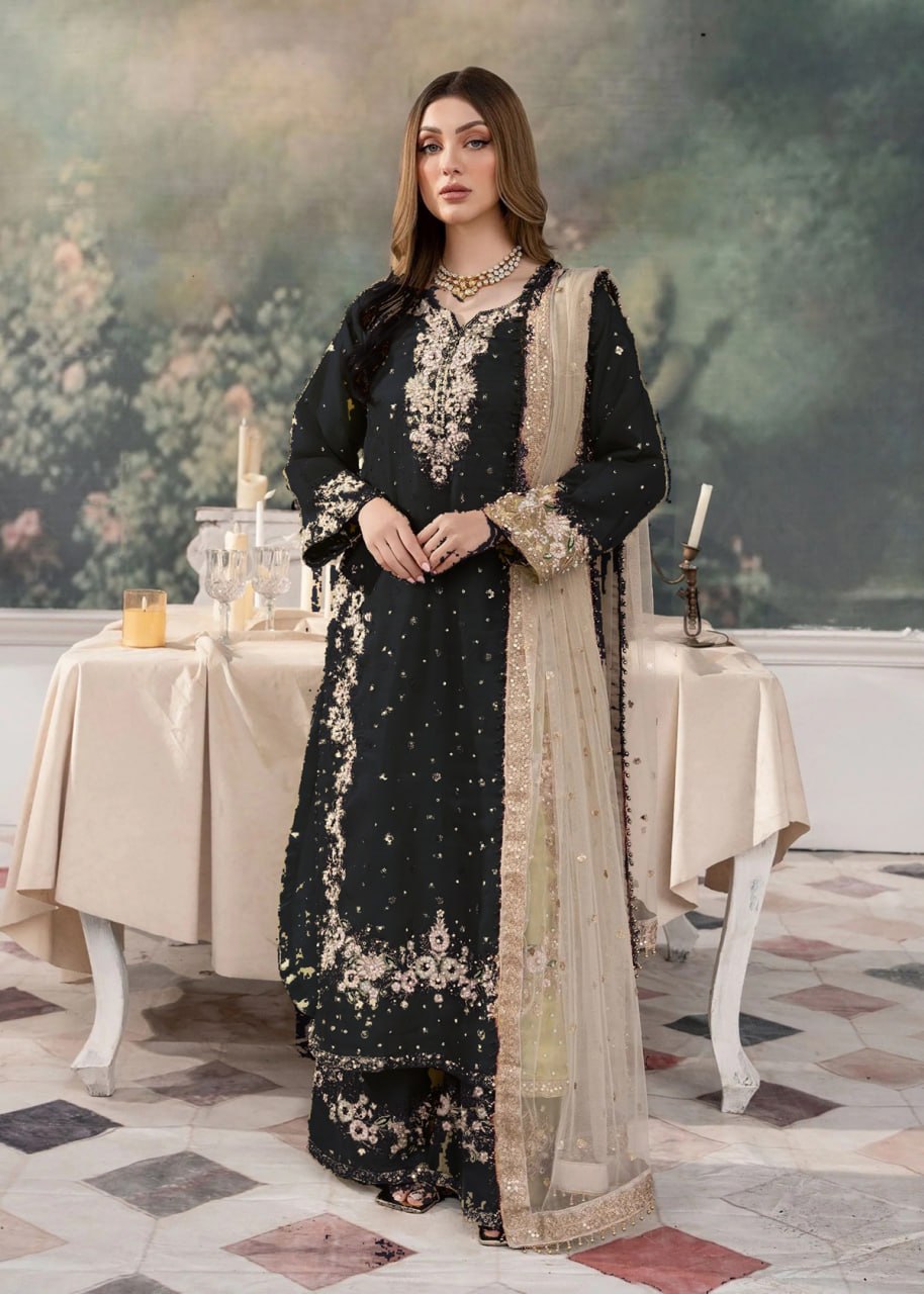 Premium Jimmy Choo Suit β Designer Embroidery with Sequins for Party & Festive Wear