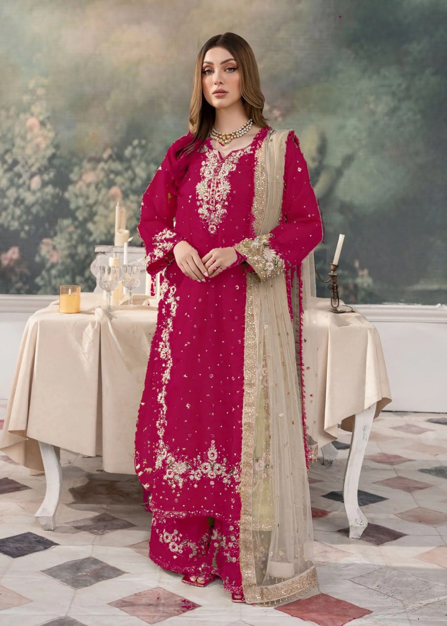 Premium Jimmy Choo Suit β Designer Embroidery with Sequins for Party & Festive Wear