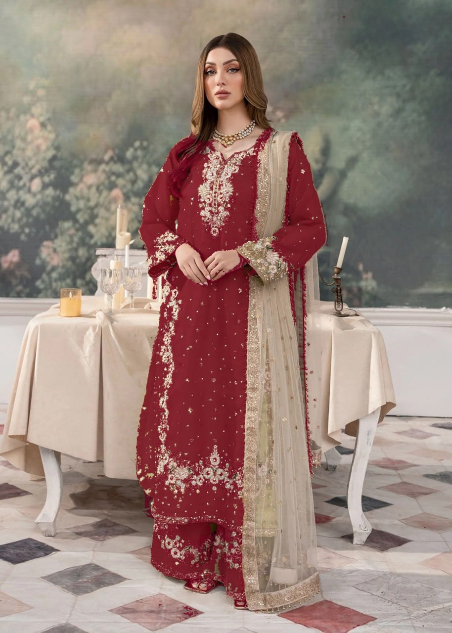 Premium Jimmy Choo Suit β Designer Embroidery with Sequins for Party & Festive Wear