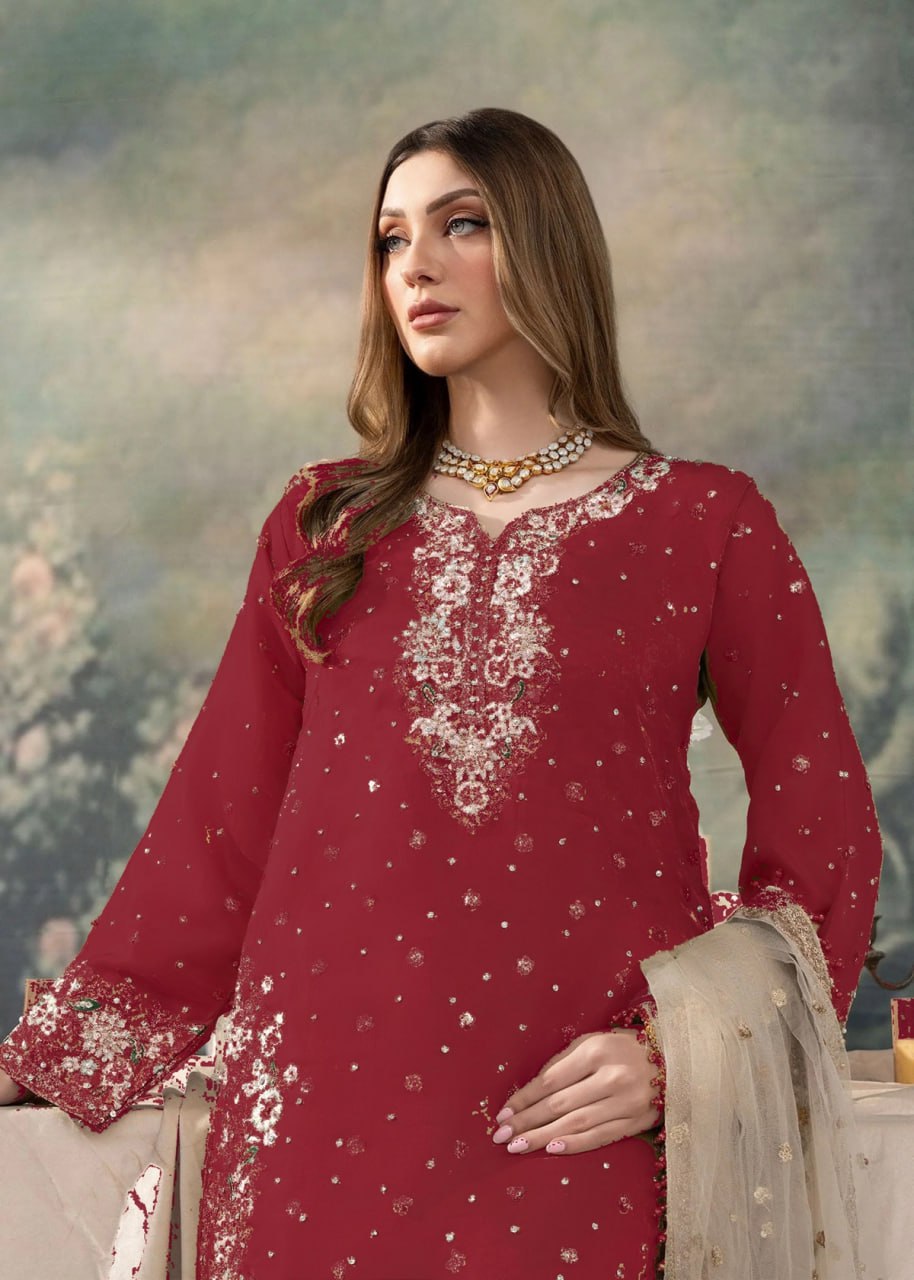 Premium Jimmy Choo Suit β Designer Embroidery with Sequins for Party & Festive Wear
