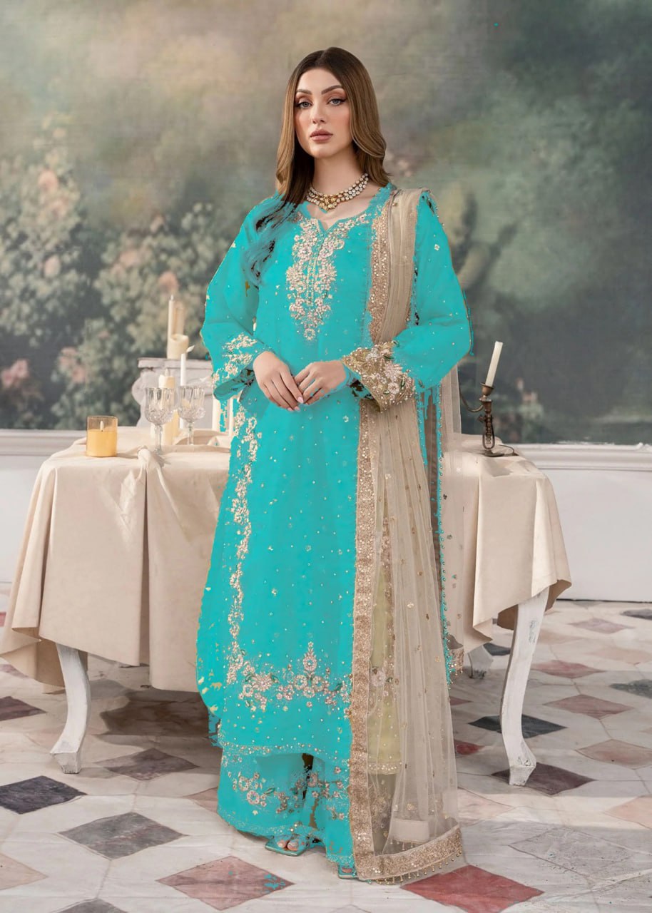Premium Jimmy Choo Suit β Designer Embroidery with Sequins for Party & Festive Wear