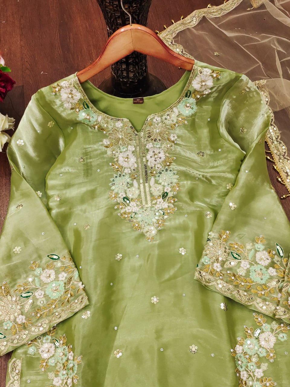 Premium Jimmy Choo Suit β Designer Embroidery with Sequins for Party & Festive Wear