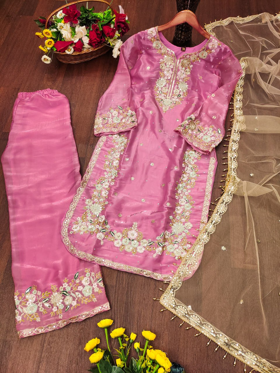 Premium Jimmy Choo Suit β Designer Embroidery with Sequins for Party & Festive Wear