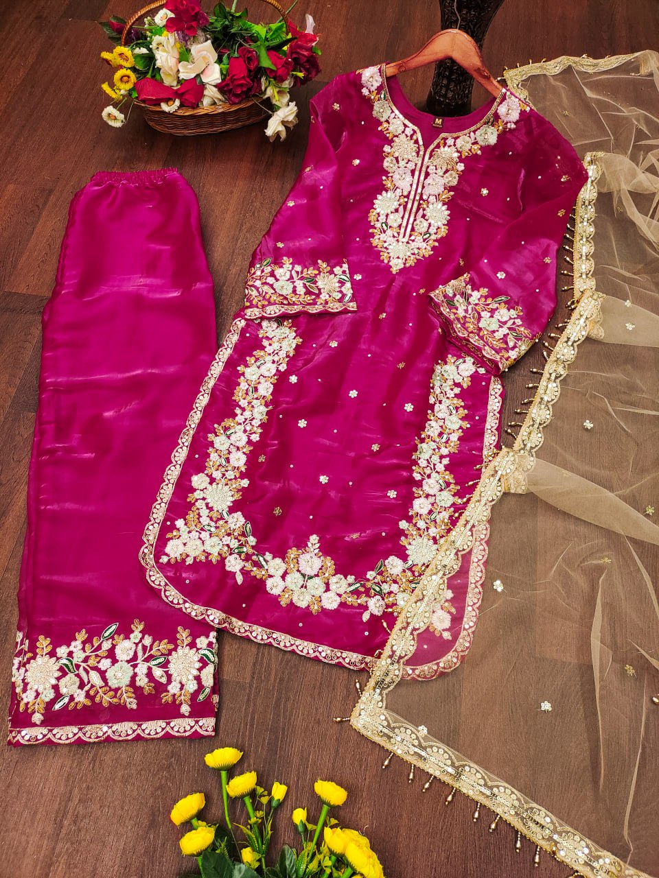 Premium Jimmy Choo Suit β Designer Embroidery with Sequins for Party & Festive Wear