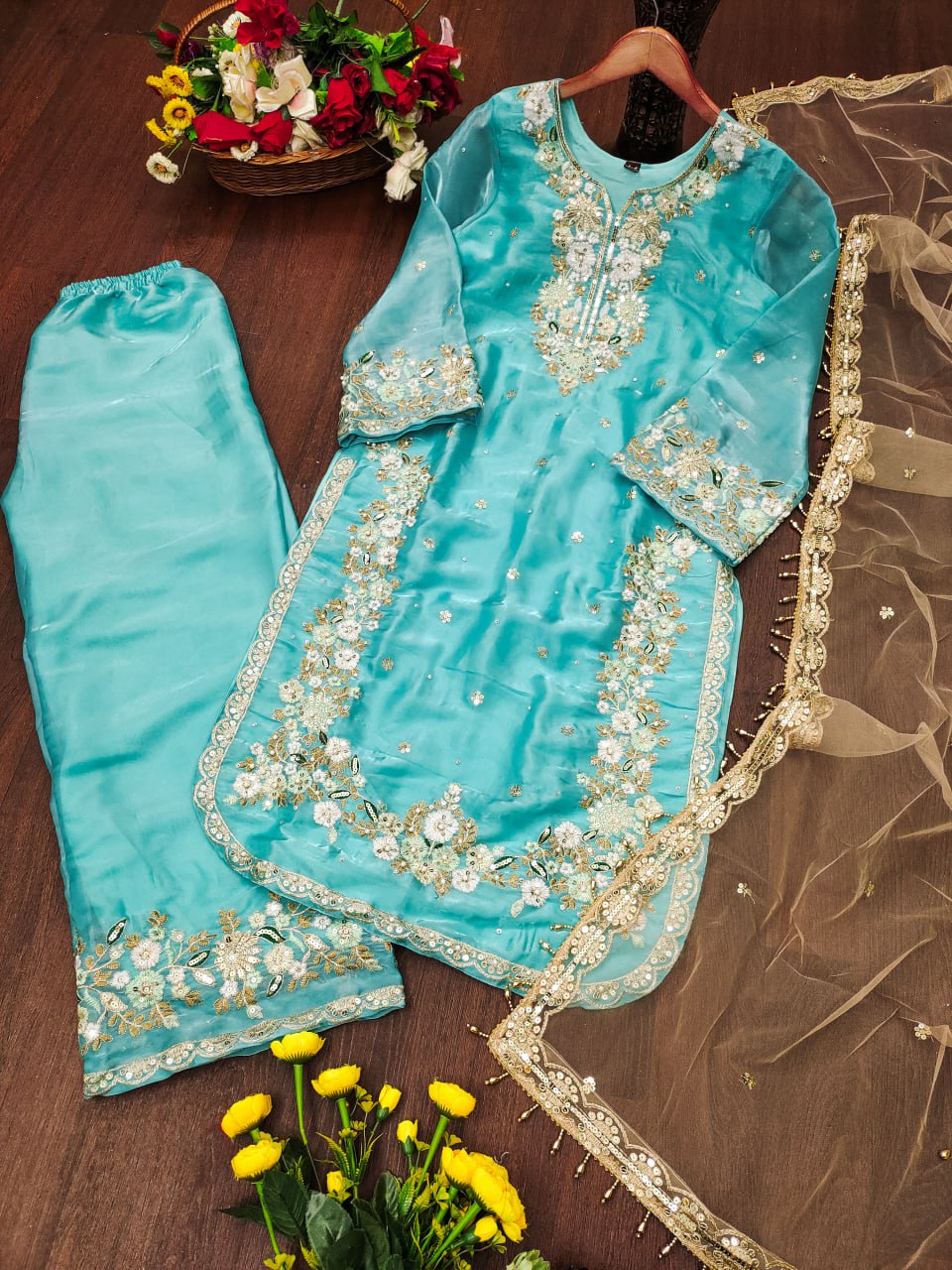 Premium Jimmy Choo Suit β Designer Embroidery with Sequins for Party & Festive Wear