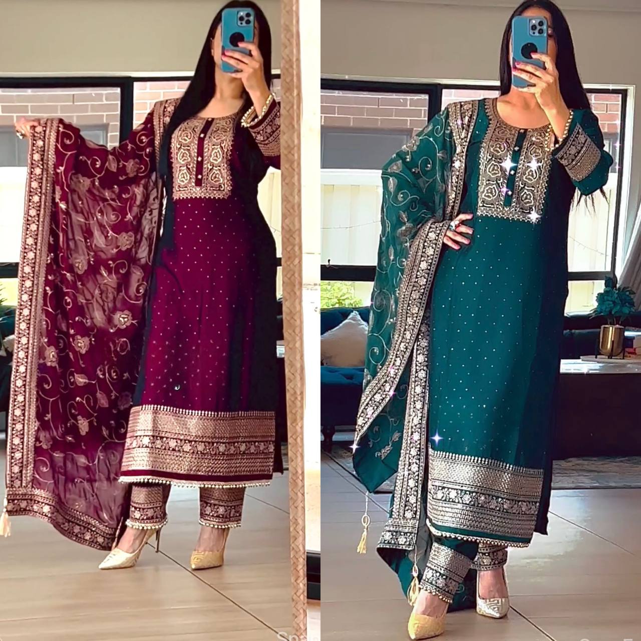 Exquisite Embellishments: Fancy Pakistani Suit Set for Every Occasion