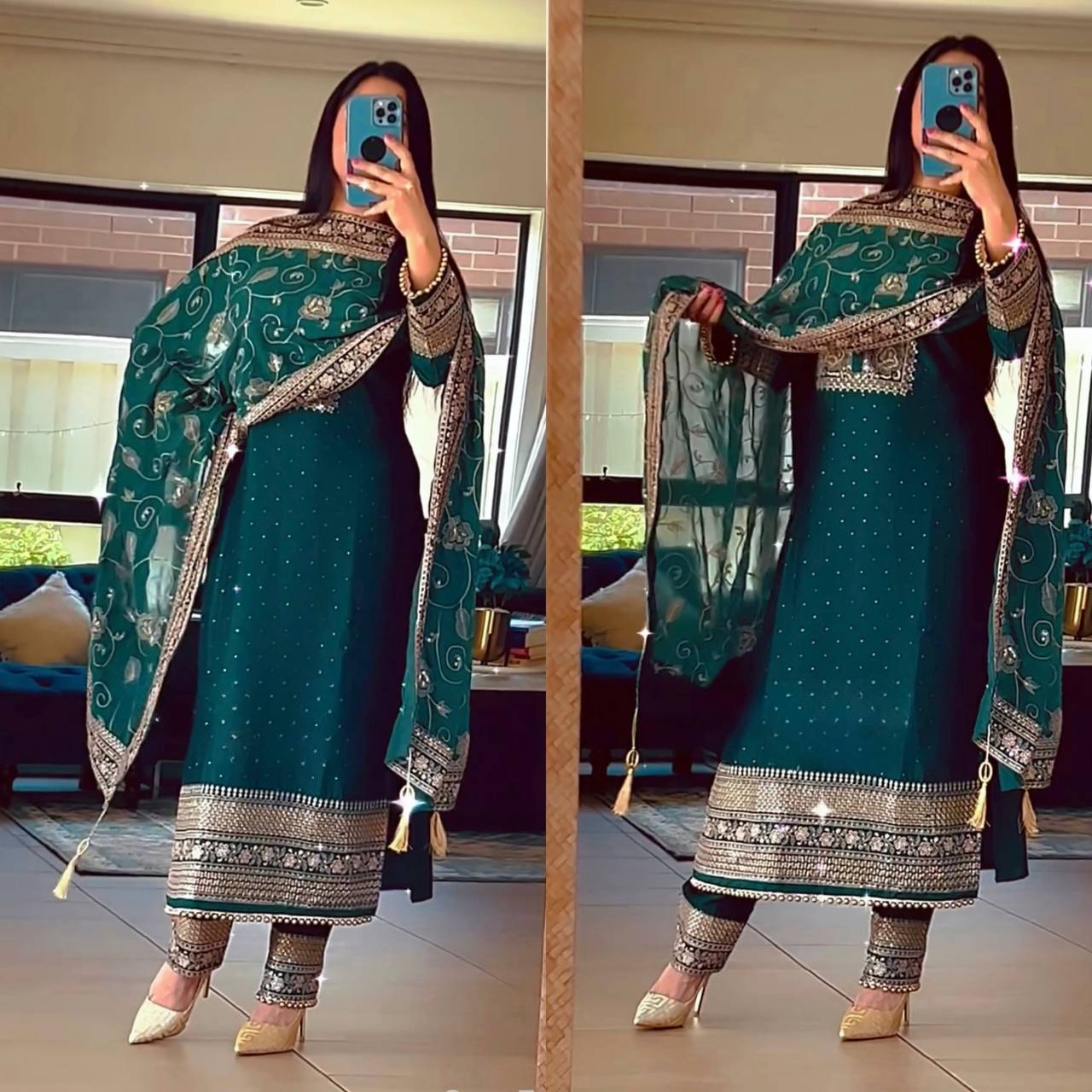 Exquisite Embellishments: Fancy Pakistani Suit Set for Every Occasion