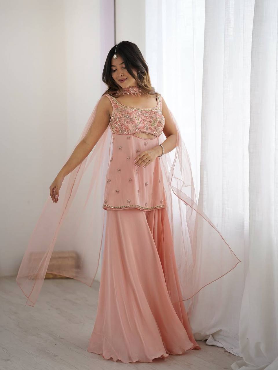 Stylish Indo-Western Co-Ord Set with Stunning Sequence Detailing
