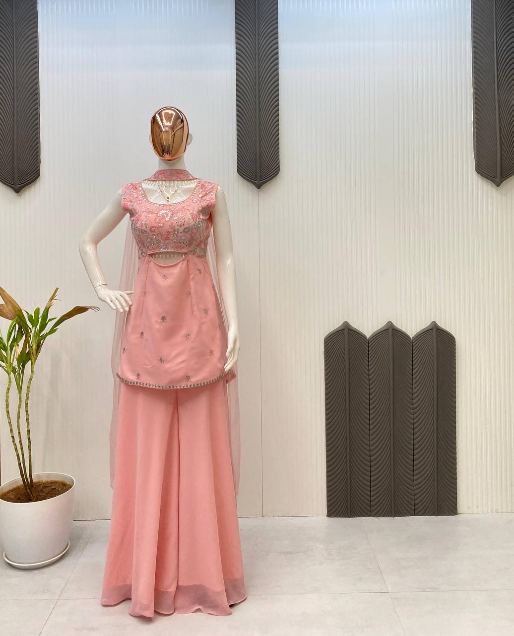 Stylish Indo-Western Co-Ord Set with Stunning Sequence Detailing
